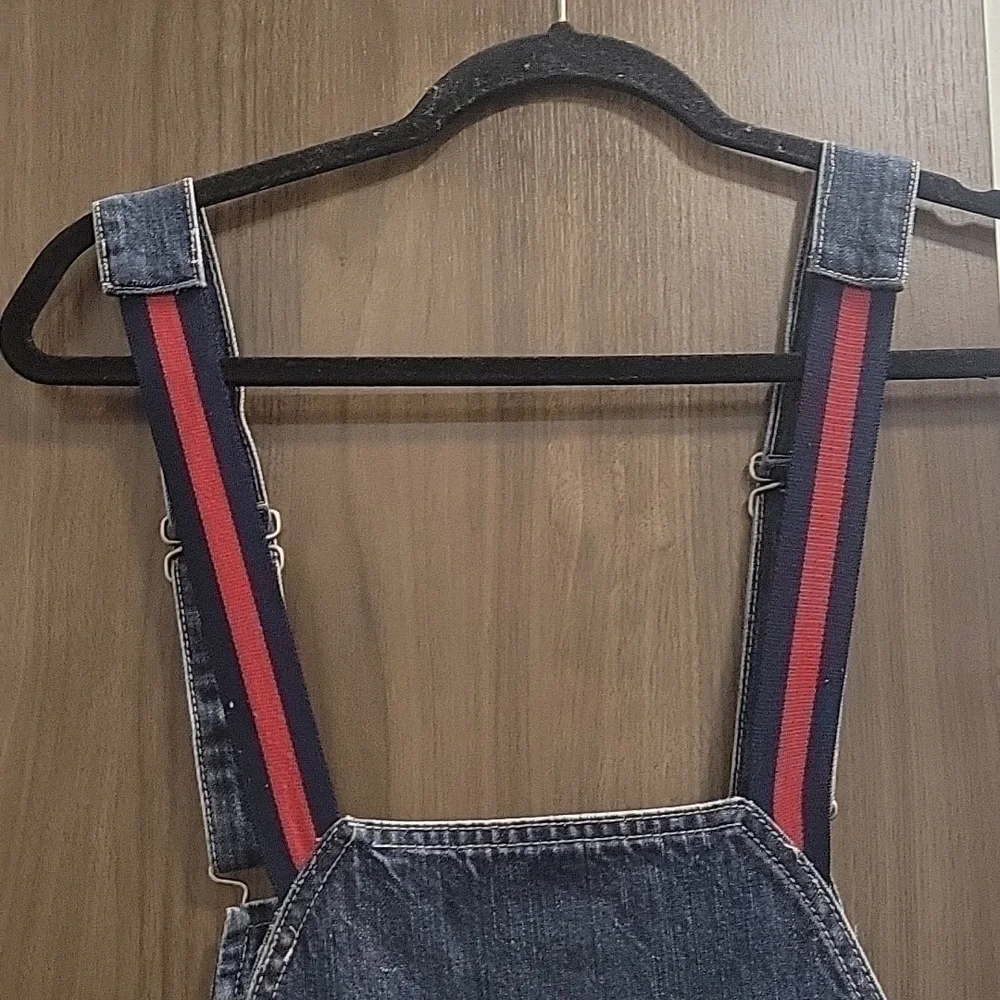 Tommy Hilfiger-Vintage 90s Denim Jean Skirt overalls-Size 8 - Picture 11 of 17